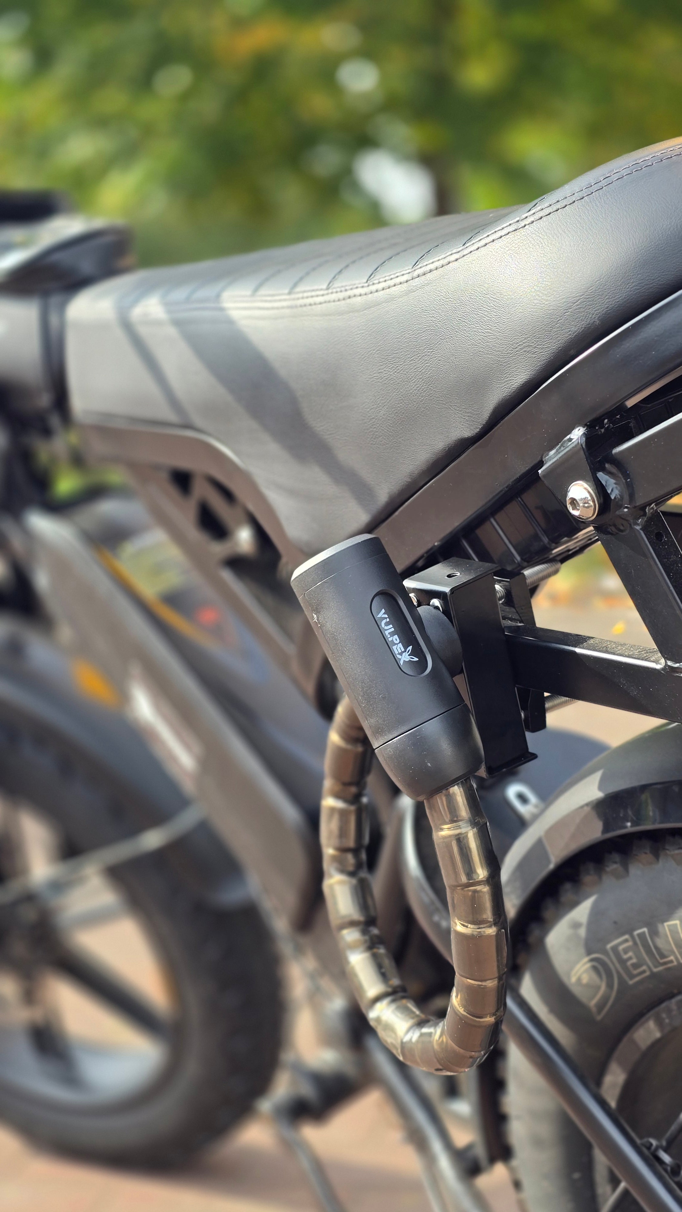 Vulpex EasyLock – Antivol léger à chaîne pour fatbike avec montage guidon