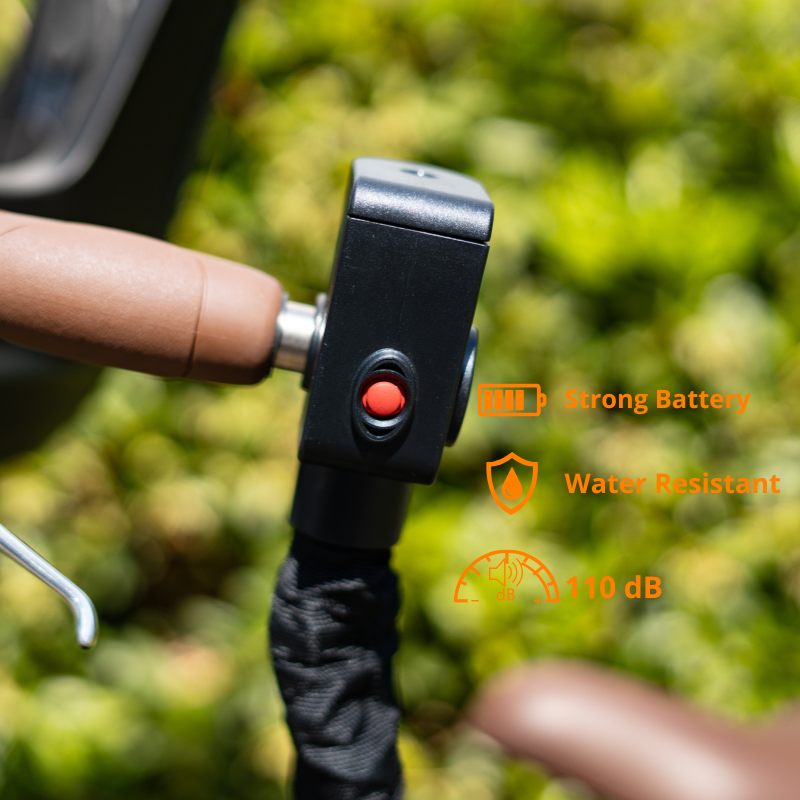 Vulpex AlarmLock – Antivol à chaîne avec alarme pour Fatbike, montage sur guidon