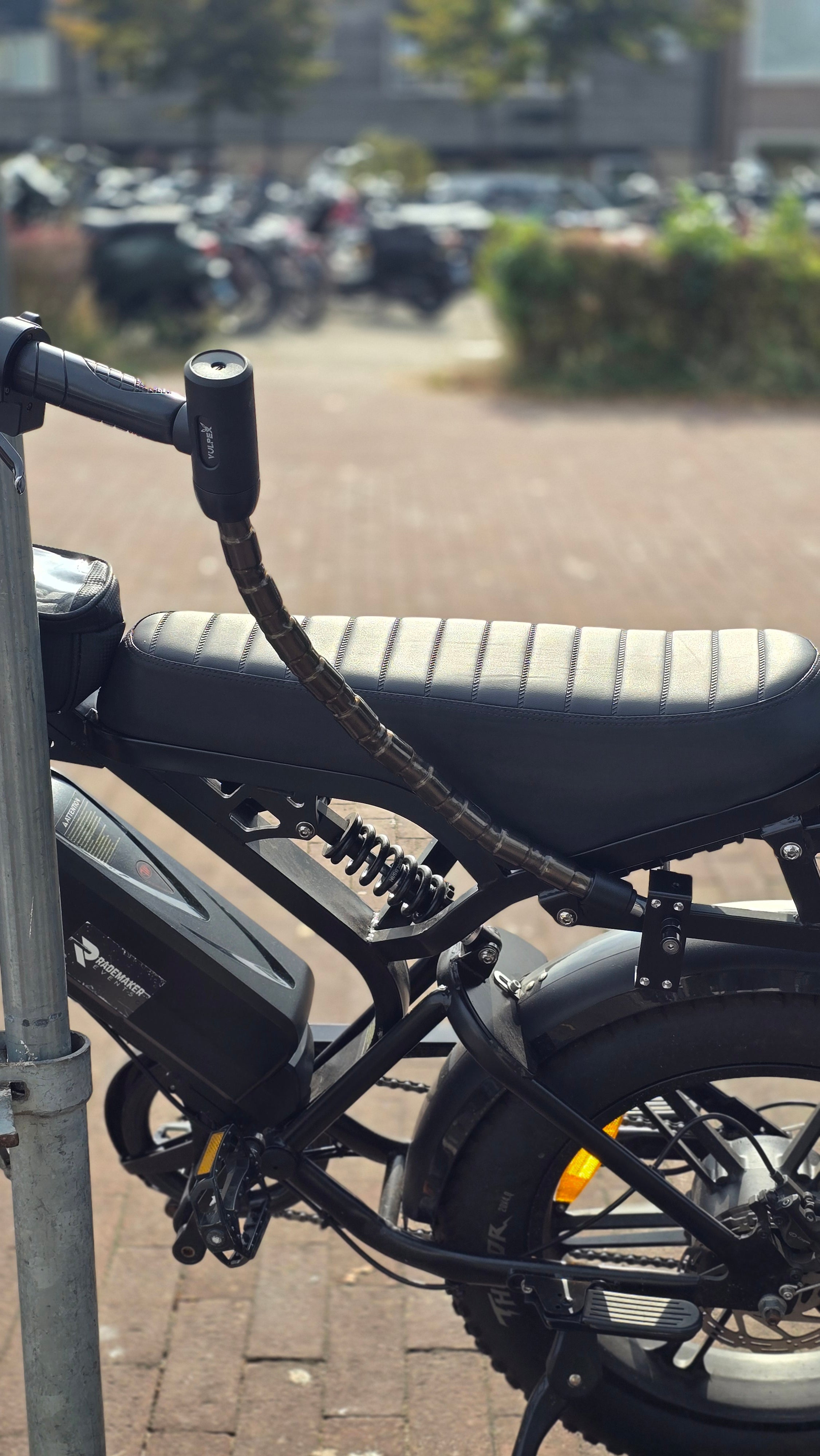 Vulpex EasyLock – Antivol léger à chaîne pour fatbike avec montage guidon