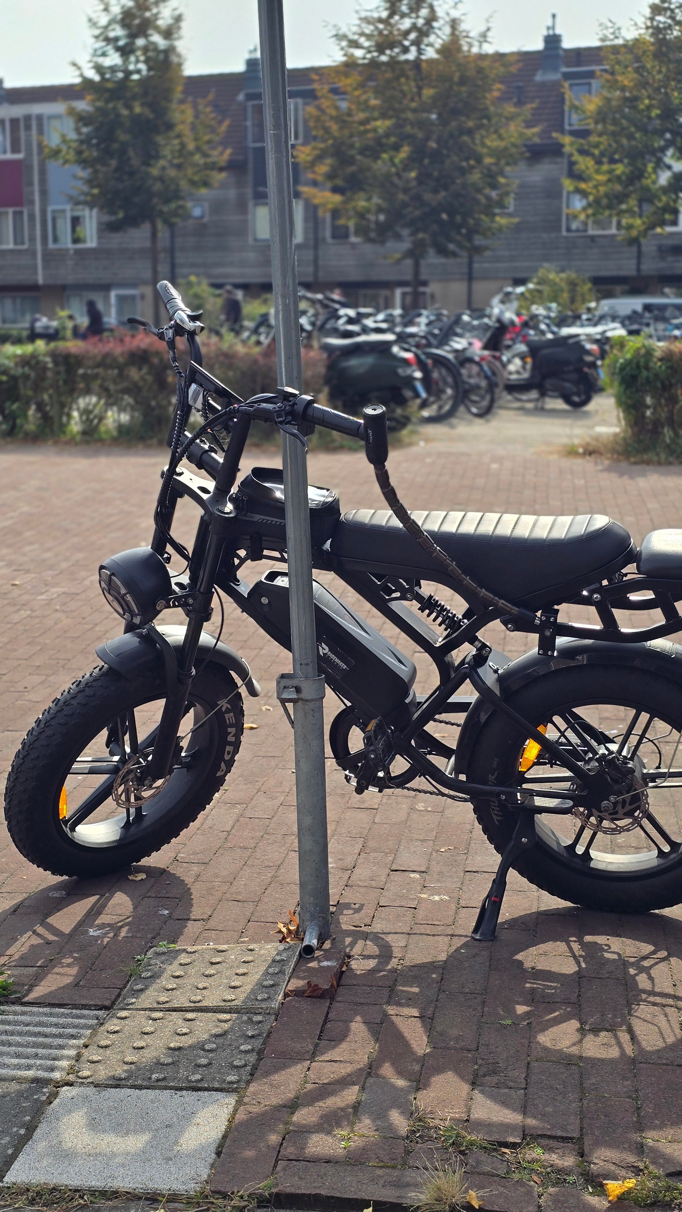 Vulpex EasyLock – Antivol léger à chaîne pour fatbike avec montage guidon